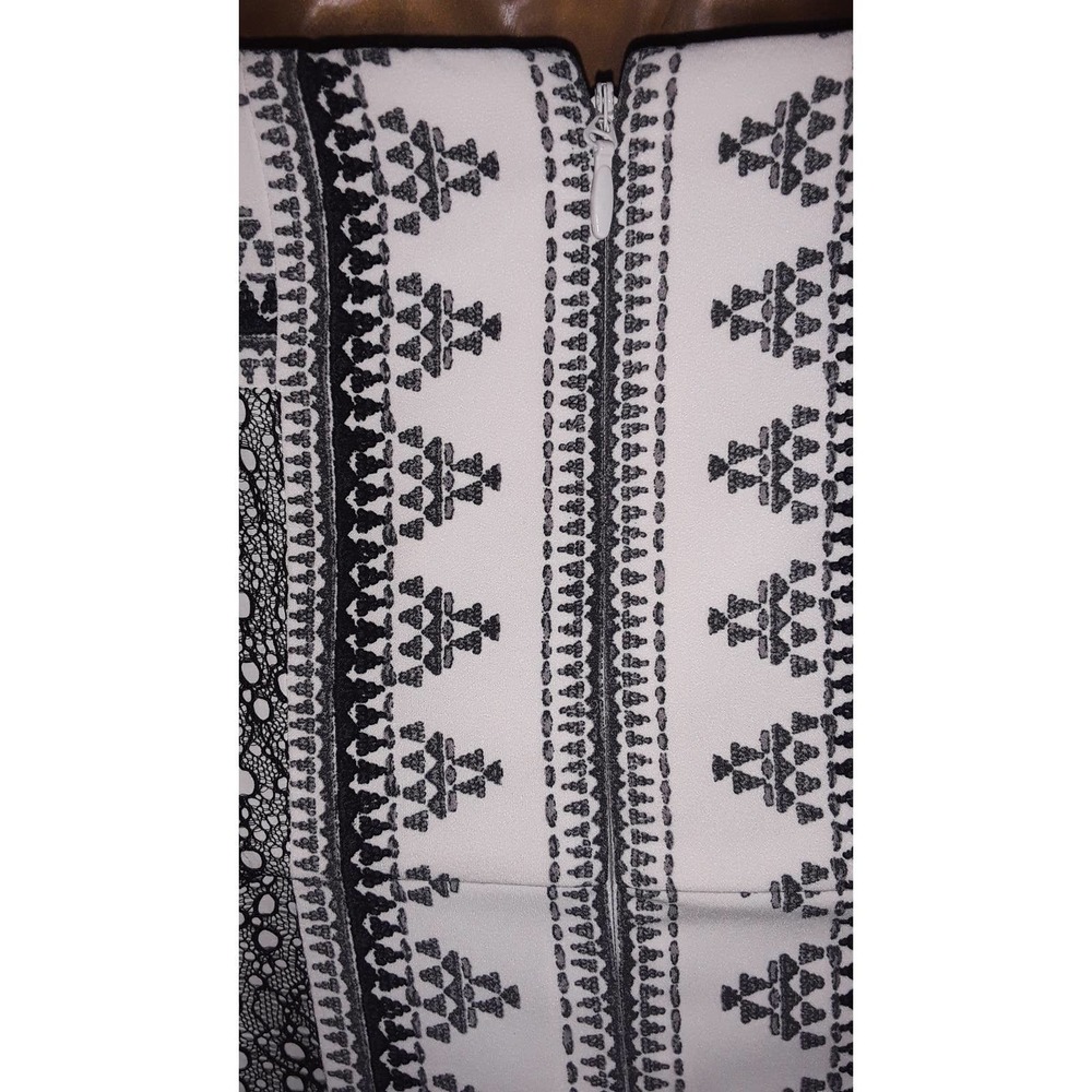 NWT BCBGMaxAzria Sz 10 KIA Black & White Maxi Dress - Picture 7 of 11